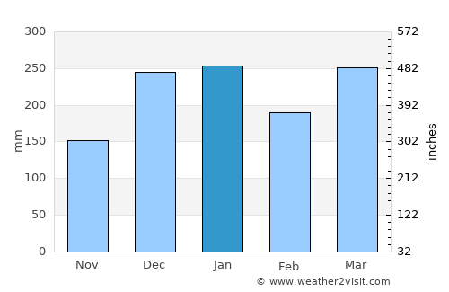 Tuban average rain in January