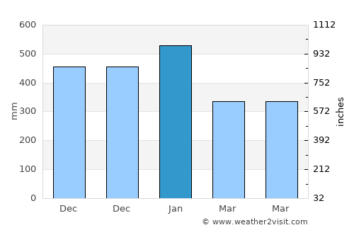 Tubay average rain in January