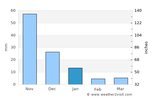 Tucupido average rain in January