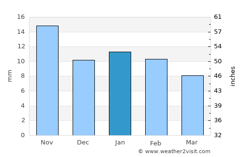 Tula average rain in January