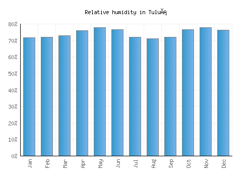 Tuluá relative humidity averages