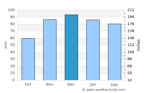 Turluk average rain in December