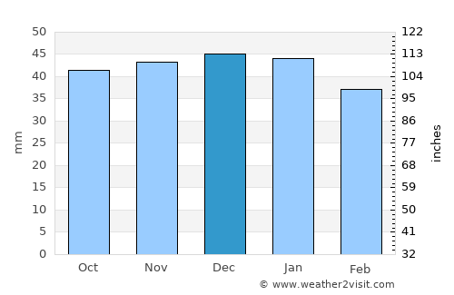 Turrillas average rain in December