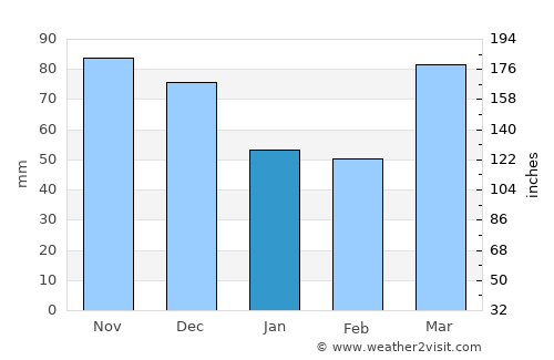 Tuscola average rain in January