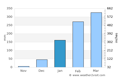 Tutóia average rain in January