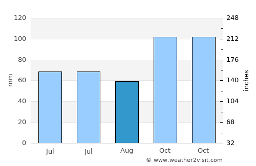 Tyler average rain in August