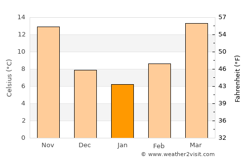 Tyler average temperature in January