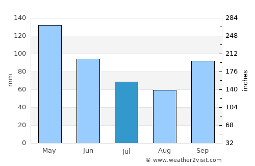 Tyler average rain in July