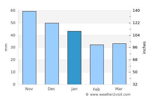 Tyringe average rain in January