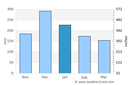 Ubá average rain in January