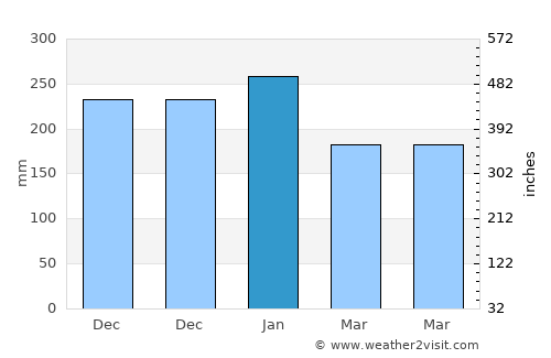 Ubajami average rain in January