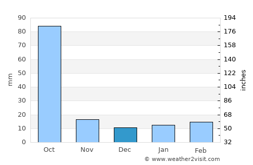 Udalguri average rain in December