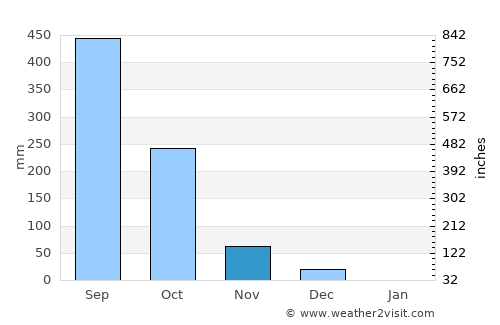 Udipi average rain in November