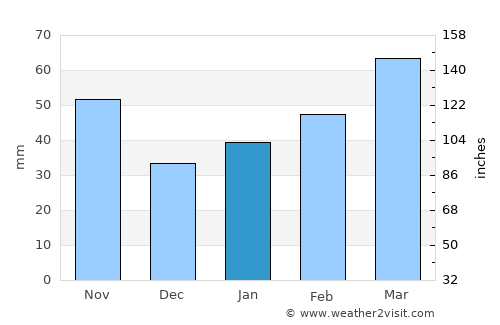 Ueda average rain in January