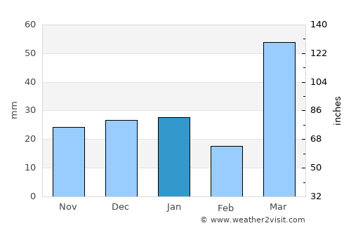 Unaizah average rain in January