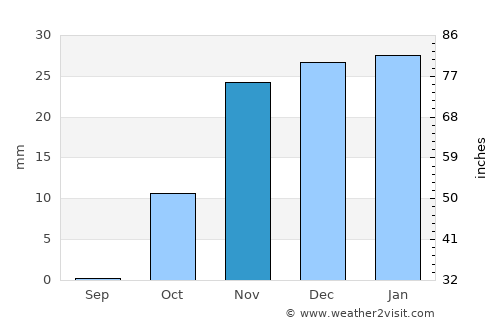 Unaizah average rain in November