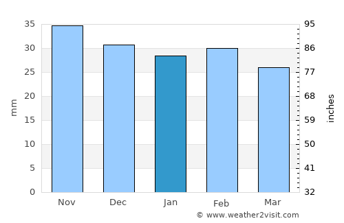 Ungheni average rain in January