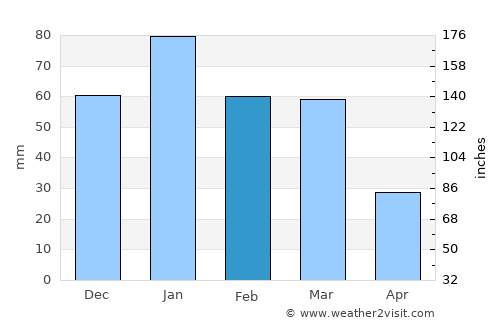 Union City average rain in February