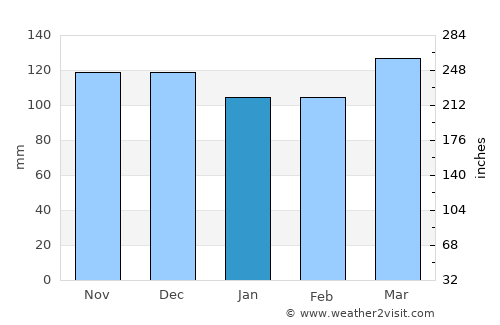 Union City average rain in January