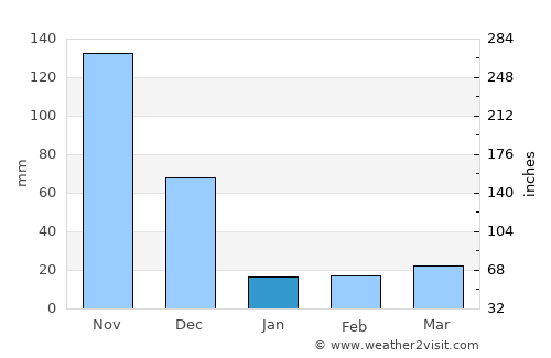 Vādippatti average rain in January