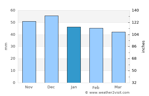 Vadu Moţilor average rain in January