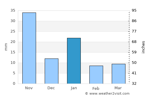 Valle de Bravo average rain in January