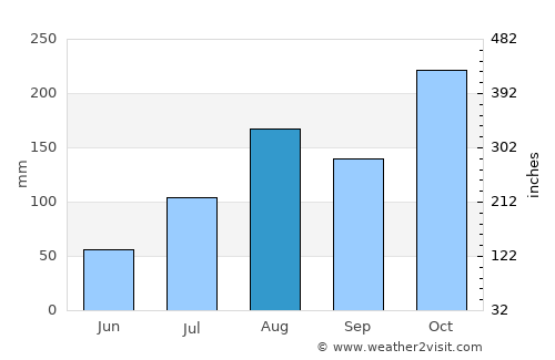 Vandavāsi average rain in August