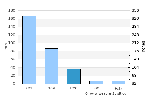 Vaniyambadi average rain in December