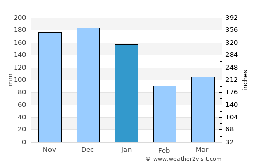Vargem Alta average rain in January