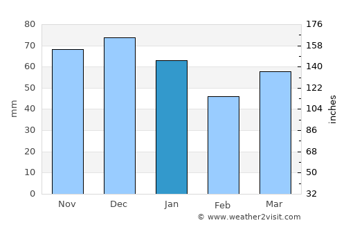 Varsseveld average rain in January