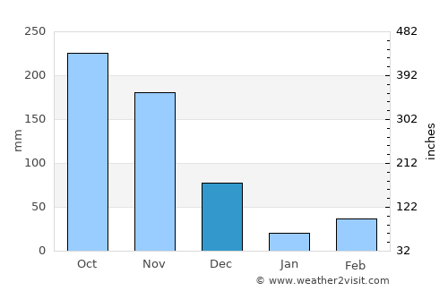 Vāsudevanallūr average rain in December