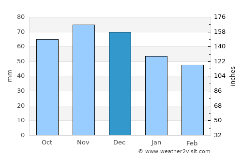 Vaughan average rain in December