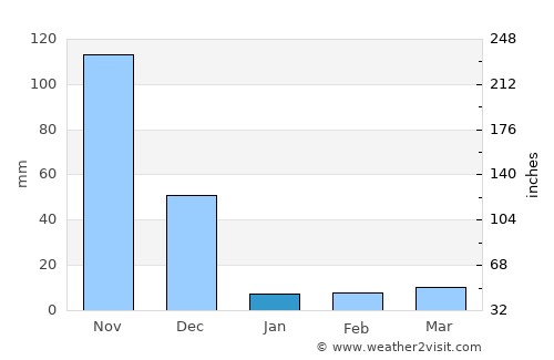 Vellore average rain in January