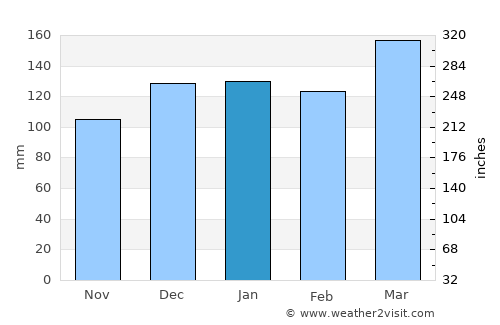 Vestavia Hills average rain in January