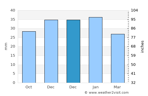 Vícar average rain in December