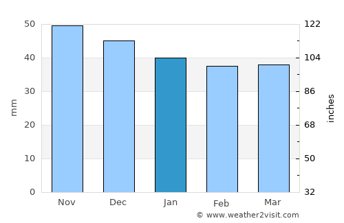 Videle average rain in January