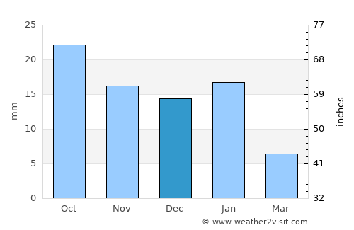 Vidisha average rain in December