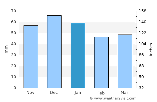 Vieste average rain in January