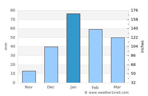 Vikāsnagar average rain in January