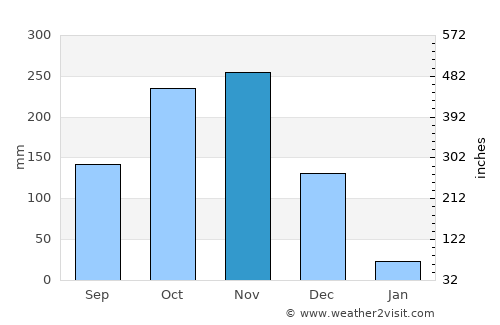 Vikravāndi average rain in November