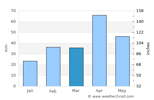 Vilattikulam average rain in March