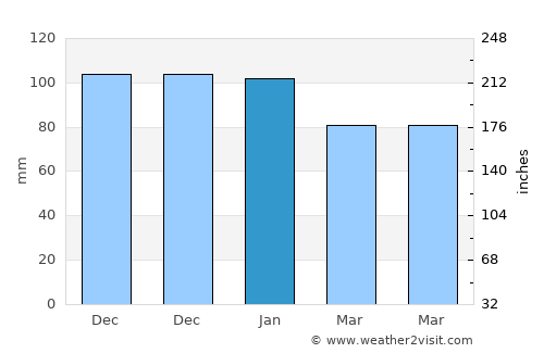 Villa de Soto average rain in January