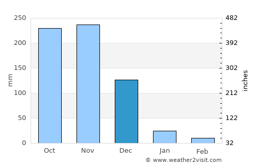 Villupuram average rain in December