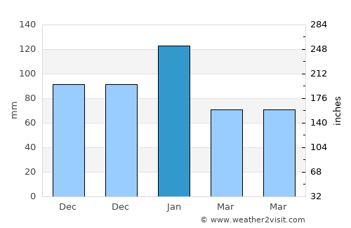 Viloco average rain in January