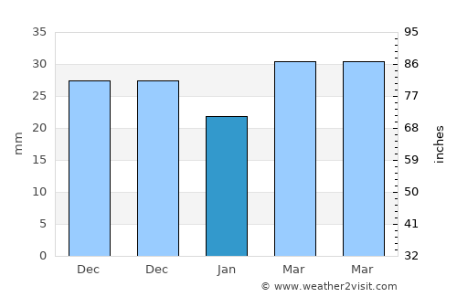 Vinsady average rain in January
