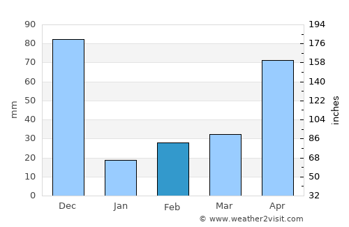 Virudunagar average rain in February