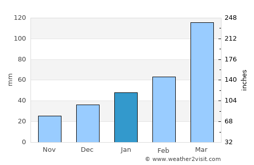 Vitória de Santo Antão average rain in January