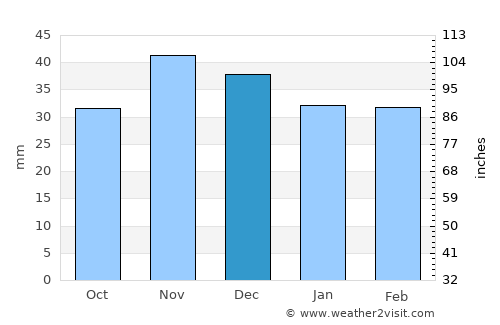 Vlad Ţepeş average rain in December