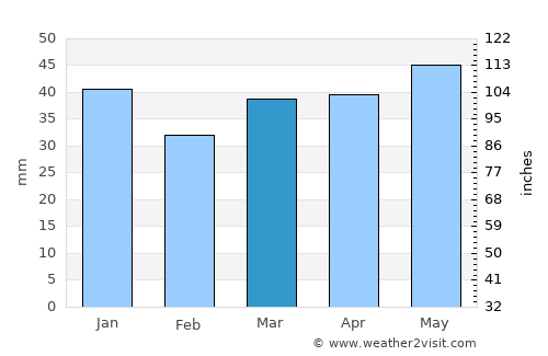 Volosovo average rain in March