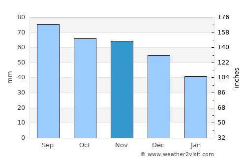Volosovo average rain in November